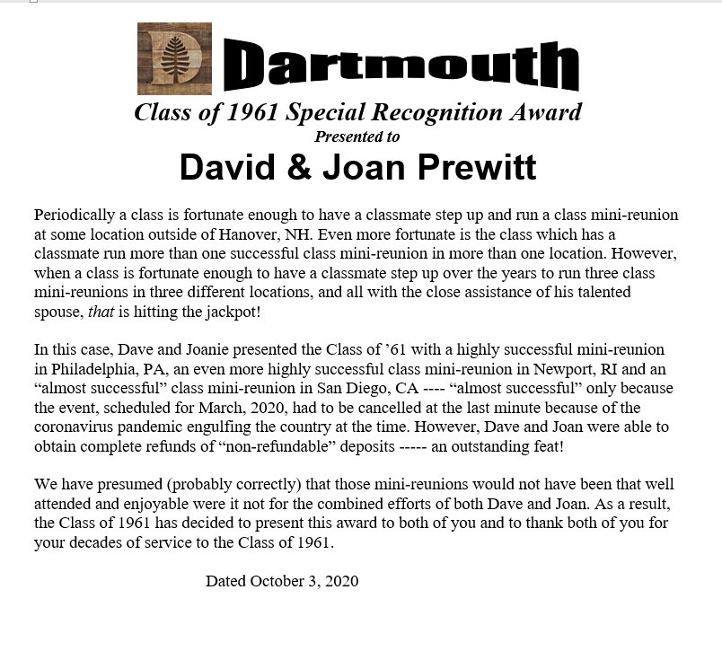 Prewitt Award